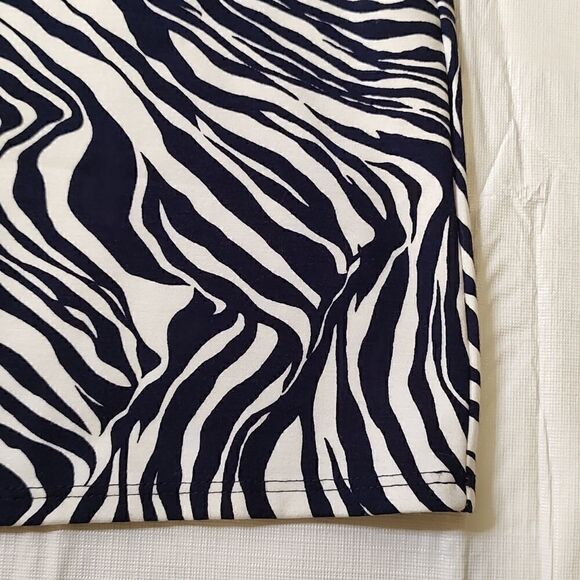NWT Jude Connally Maya Sleeveless Navy White Zebra Print Dress Size XS - Picture 6 of 8